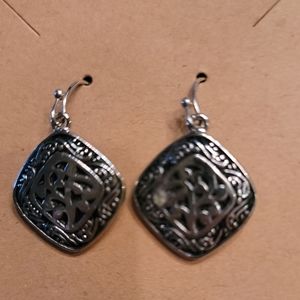 Lia Sophia - Matte Silver Dangle Earrings